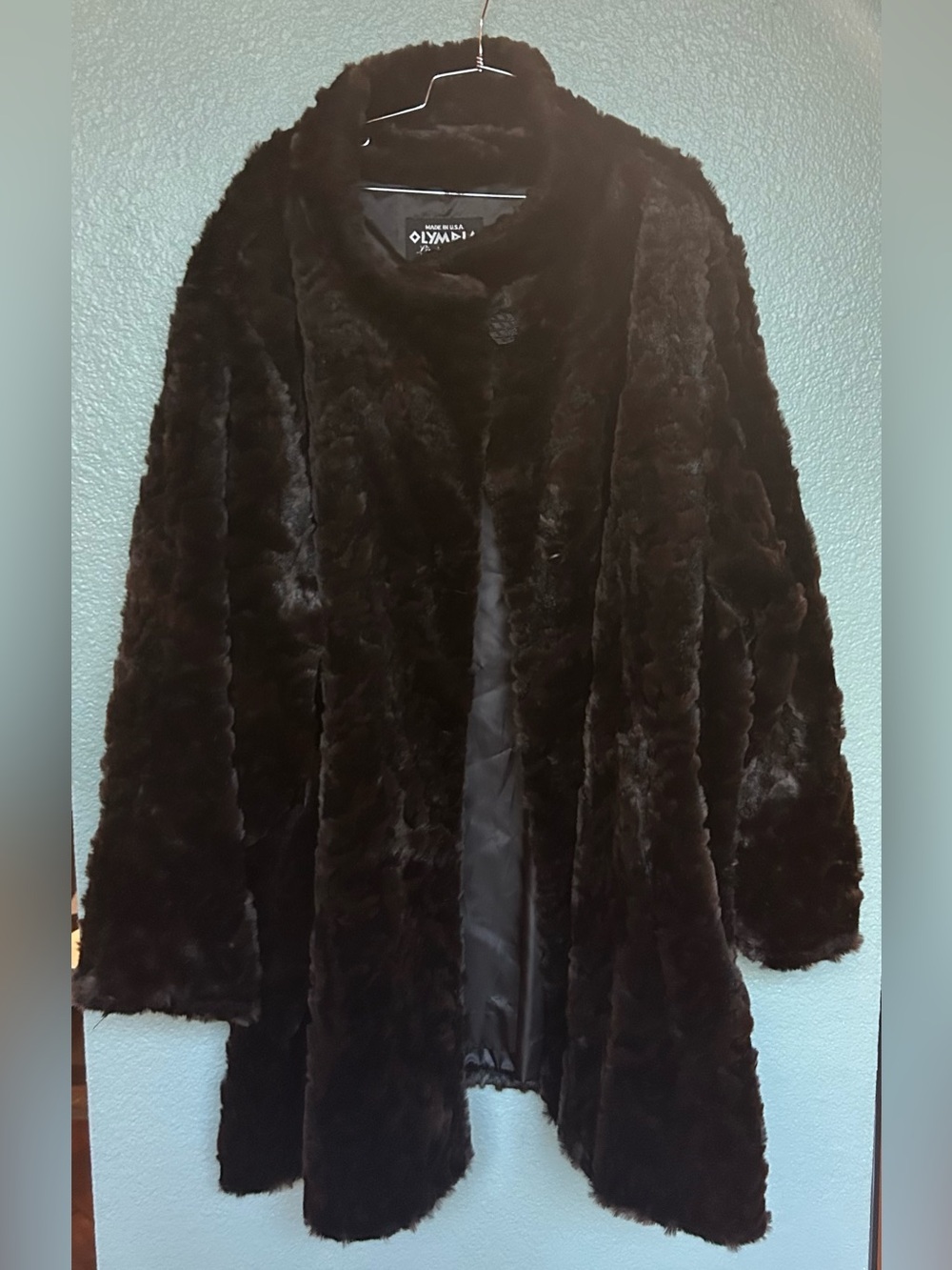 Olympia vintage faux fur brown/black coat